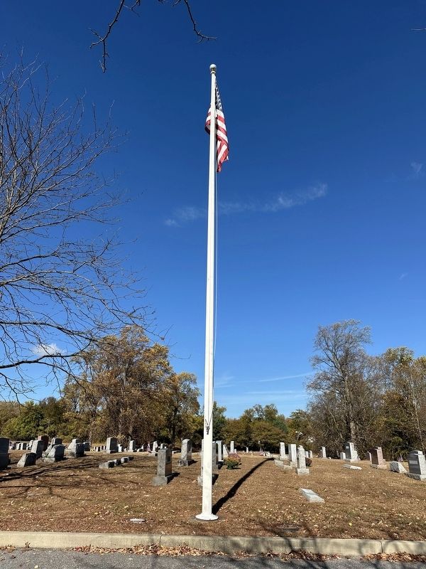 Veterans Memorial - flagpole. Click for full size. Veterans Memorial - flagpole image. Click for full size.