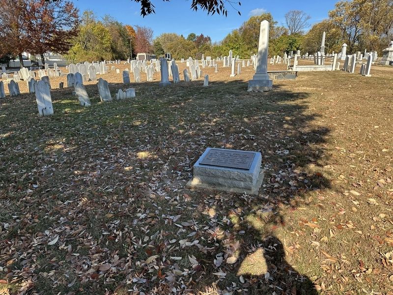 First Meeting House Marker Marker - wide view image. Click for full size.