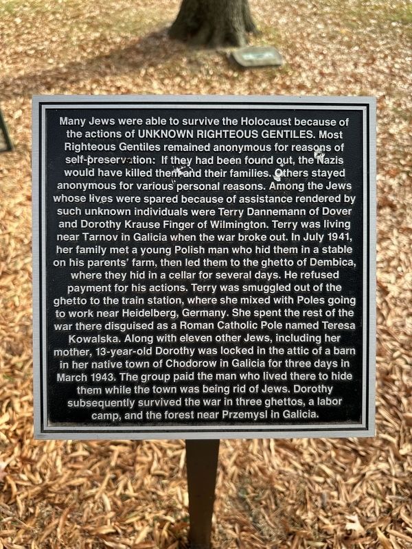 Unknown Righteous Gentiles Marker image. Click for full size.