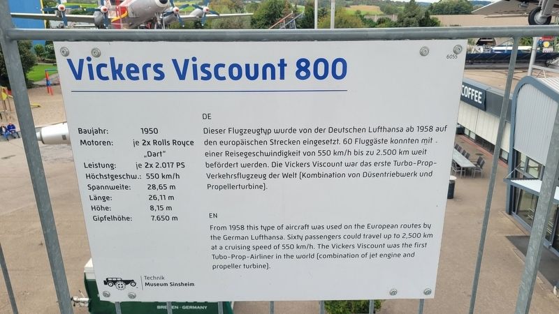 Vickers Viscount 800 Marker. Click for full size. Vickers Viscount 800 Marker image. Click for full size.