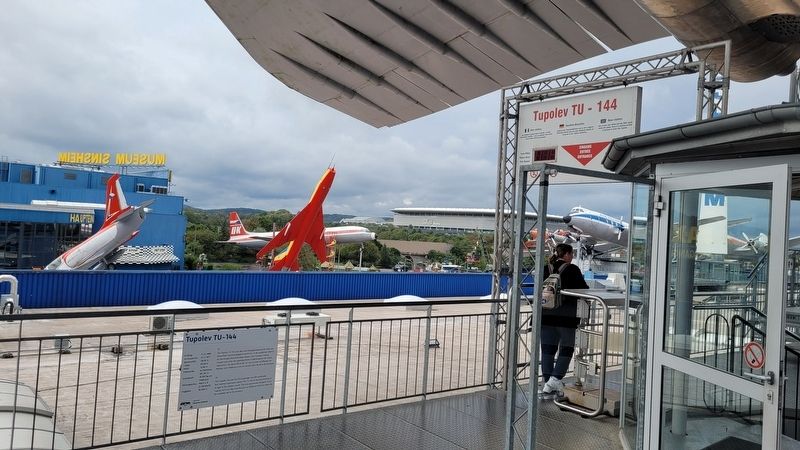 The entrance to the Tupolev TU-144 static display and Marker. Click for full size. The entrance to the Tupolev TU-144 static display and Marker image. Click for full size.