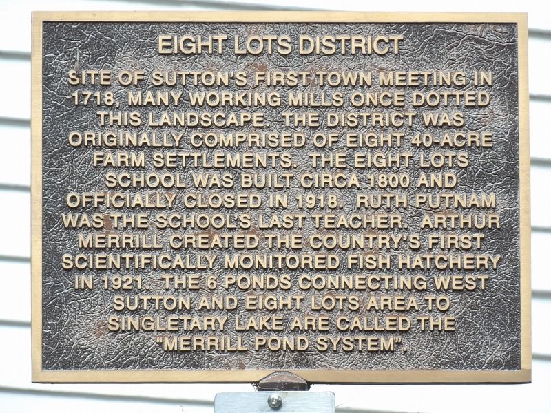 Eight Lots District Marker image. Click for full size.