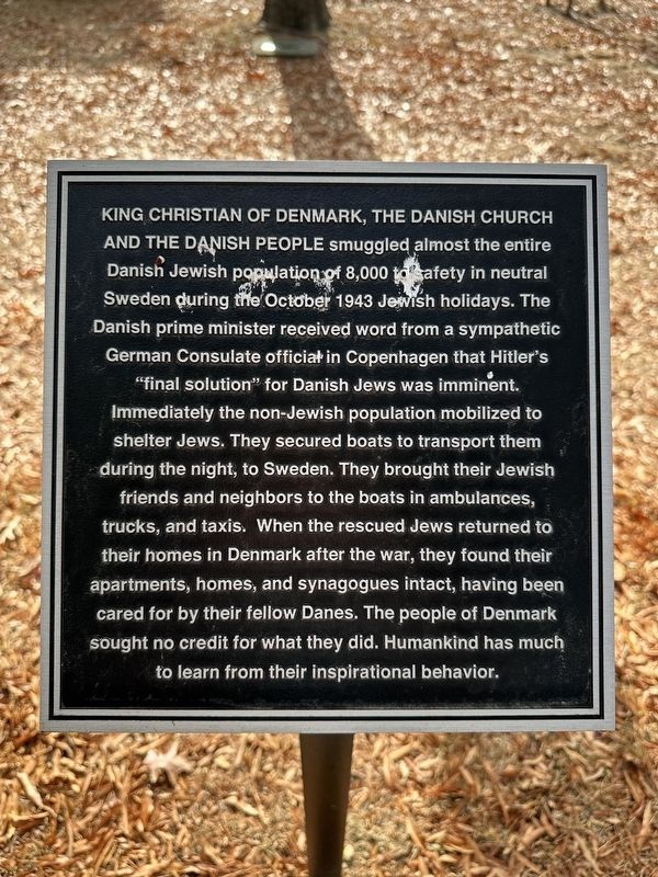 King Christian of Denmark, The Danish Church, and the Danish People Marker. Click for full size. King Christian of Denmark, The Danish Church, and the Danish People Marker image. Click for full size.
