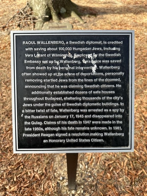 Raoul Wallenberg Marker. Click for full size. Raoul Wallenberg Marker image. Click for full size.