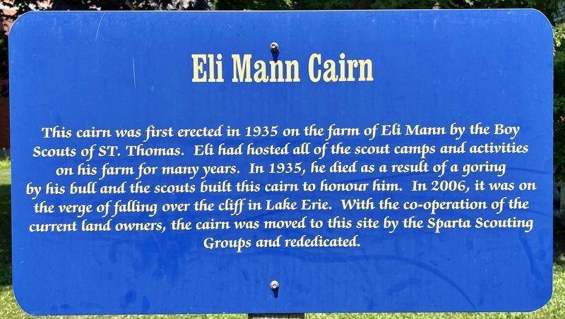 Eli Mann Cairn Marker image. Click for full size.