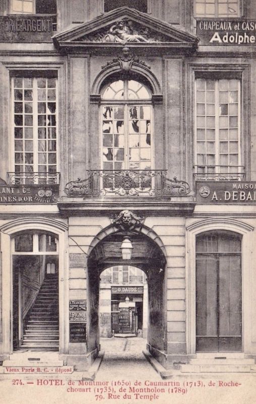 Hôtel de Montmor - courtyard view. Click for full size. Hôtel de Montmor - courtyard view image. Click for full size.