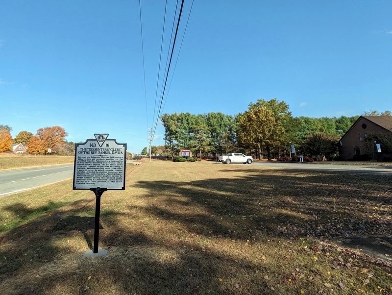 The "Dissenters' Glebe" Of The Rev. Samuel Davies Marker. Click for full size. The "Dissenters' Glebe" Of The Rev. Samuel Davies Marker image. Click for full size.