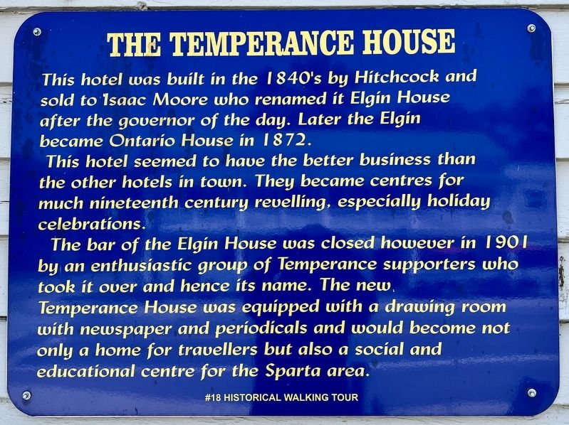The Temperance House Marker image. Click for full size.