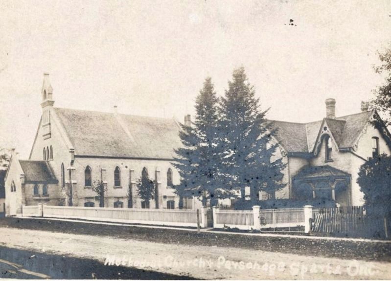 Sparta Methodist Church, 1909, with its manse image. Click for full size.