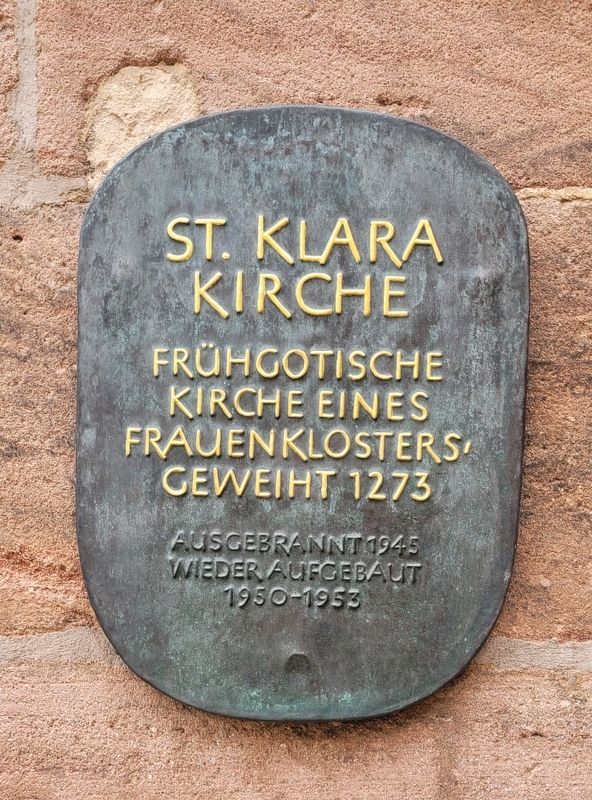 St. Klara Kirche / St. Klara Church Marker. Click for full size. St. Klara Kirche / St. Klara Church Marker image. Click for full size.