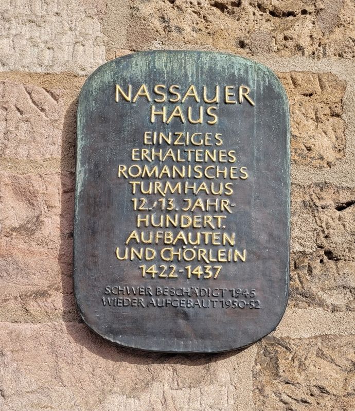 Nassauer Haus Marker. Click for full size. Nassauer Haus Marker image. Click for full size.