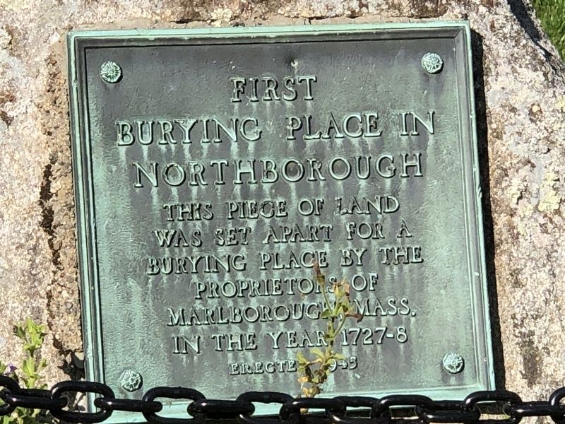 First Burying Place in Northborough Marker image. Click for full size.