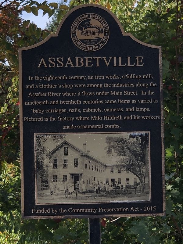 Assabetville Marker image. Click for full size.