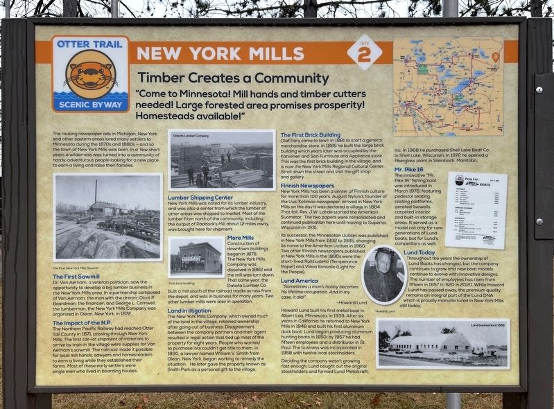 New York Mills Historical Marker
