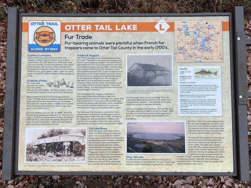 Otter Tail Lake Marker image. Click for full size.