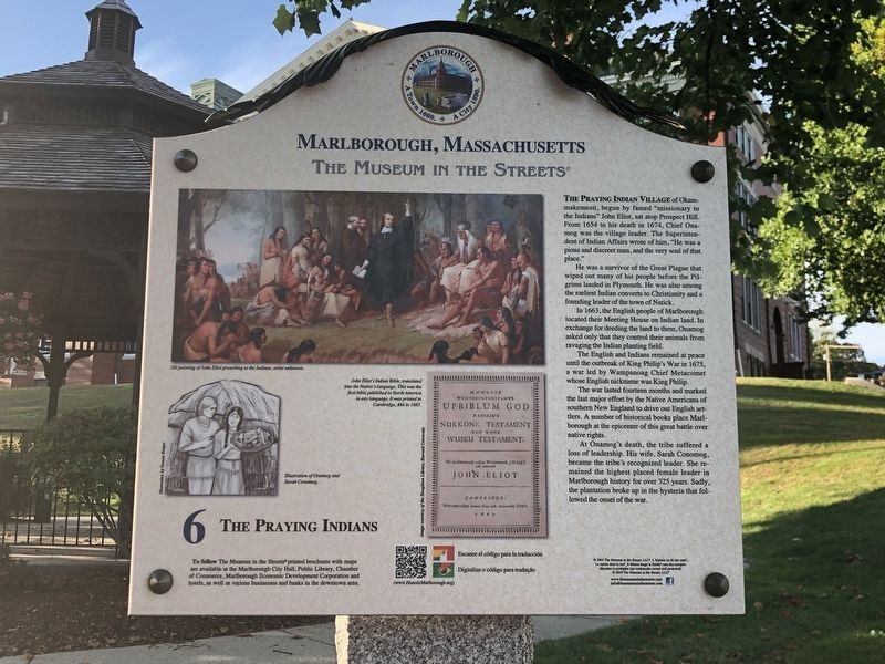 The Praying Indians Marker. Click for full size. The Praying Indians Marker image. Click for full size.