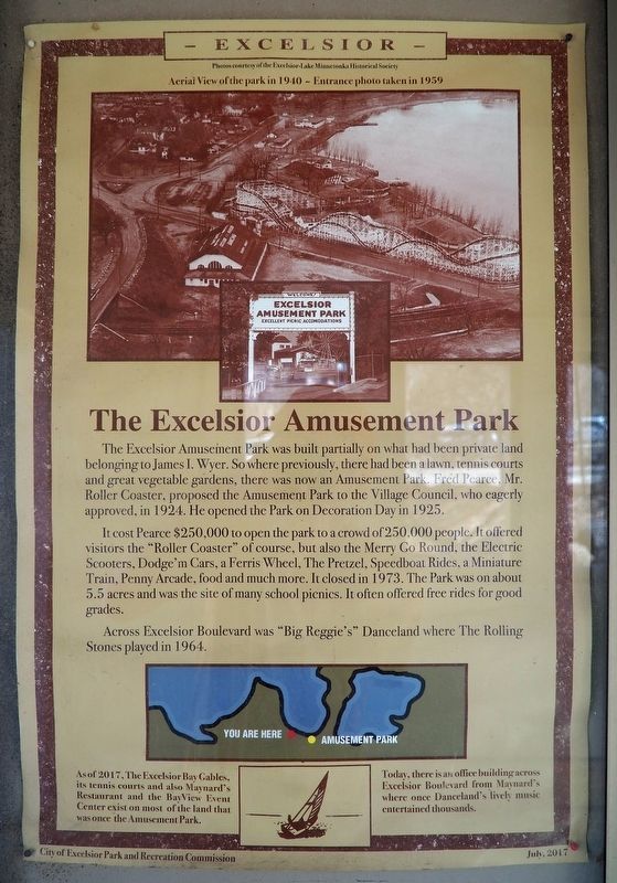 The Excelsior Amusement Park Marker. Click for full size. The Excelsior Amusement Park Marker image. Click for full size.