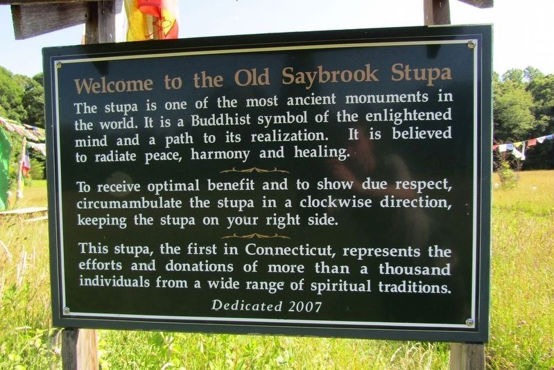 Old Saybrook Stupa Marker image. Click for full size.