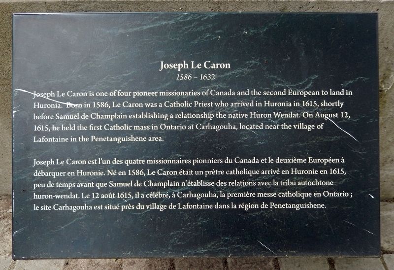Joseph Le Caron Marker. Click for full size. Joseph Le Caron Marker image. Click for full size.