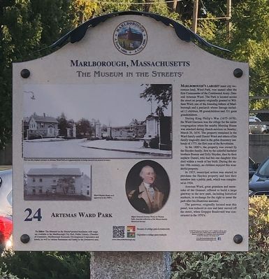 Artemas Ward Park Marker image. Click for full size.