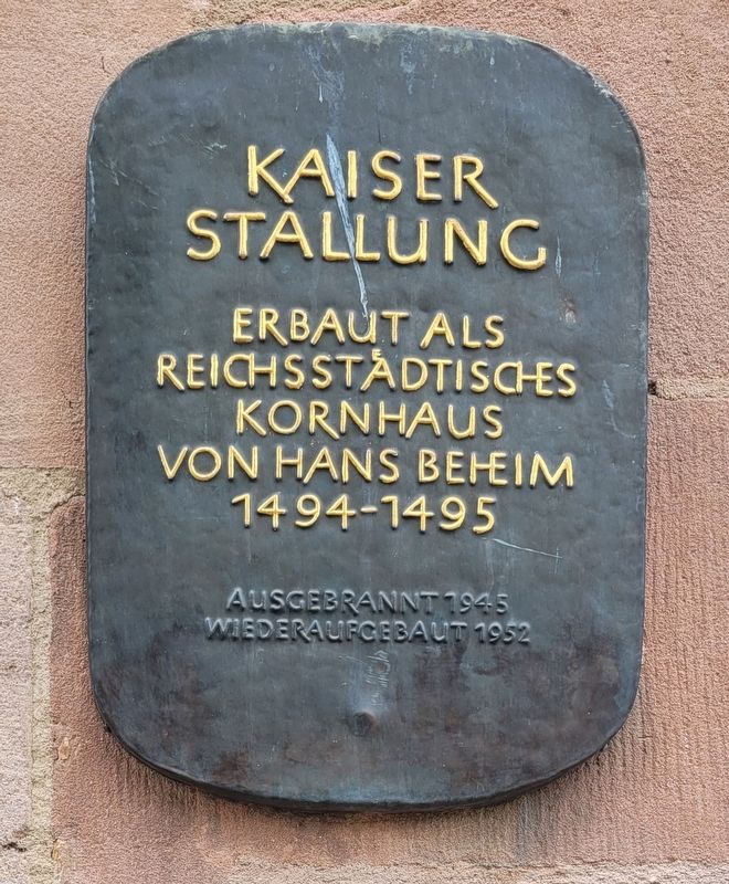Kaiser Stallung / Imperial Stables Marker image. Click for full size.
