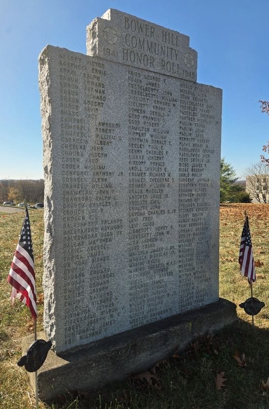 Bower Hill Community Honor Roll Marker. Click for full size. Bower Hill Community Honor Roll Marker image. Click for full size.