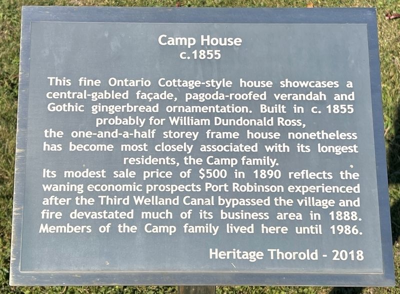 Camp House Marker. Click for full size. Camp House Marker image. Click for full size.