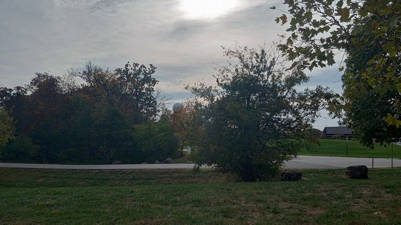 What is the White Globe Over the Trees? Marker image. Click for full size.