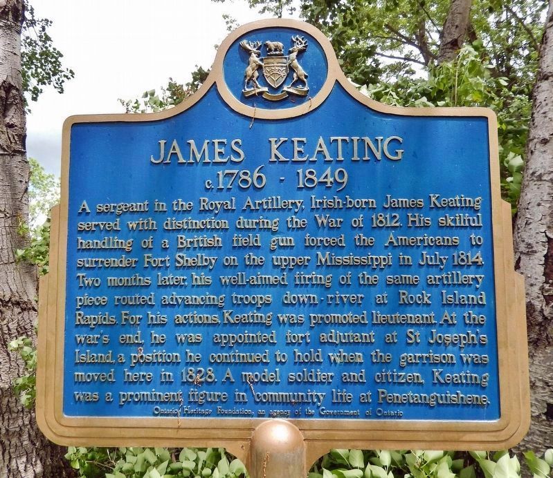 James Keating (<i>marker south side • English</i>). Click for more information. James Keating (<i>marker south side • English</i>) image. Click for more information.