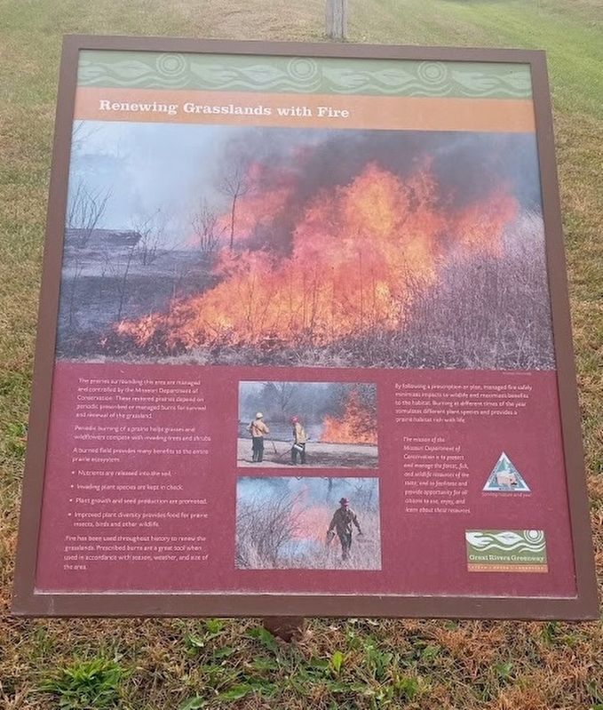 Renewing Grasslands with Fire Marker image. Click for full size.