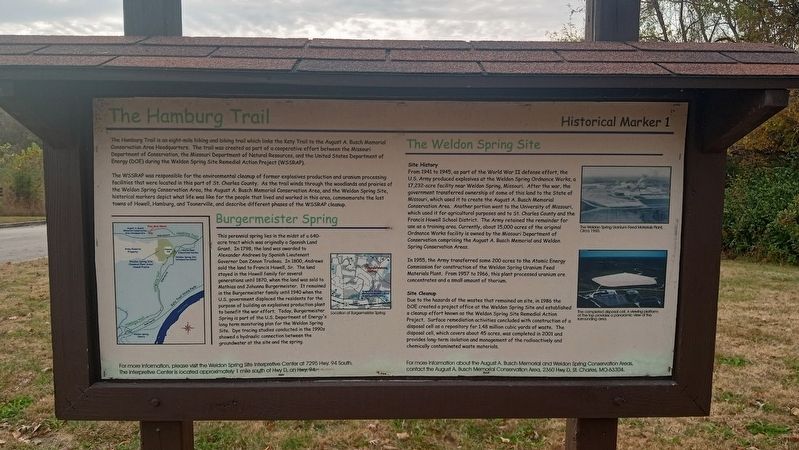 The Hamburg Trail Marker. Click for full size. The Hamburg Trail Marker image. Click for full size.