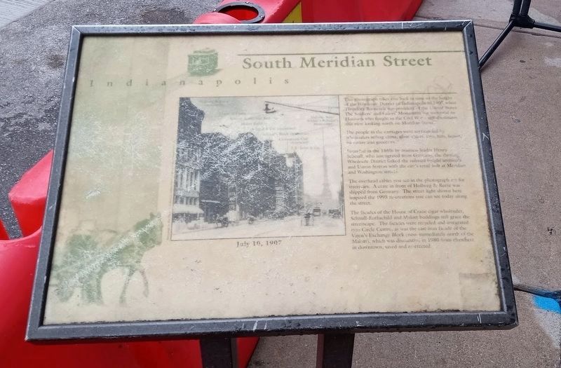 South Meridian Street Marker image. Click for full size.