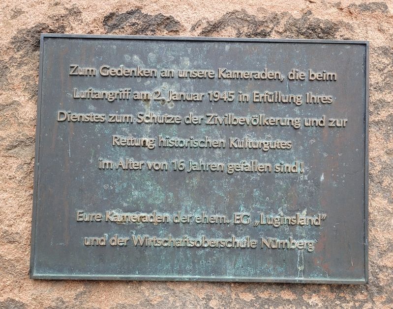 Zum Gedenken an unsere Kameraden / In Memory of our Comrades Marker. Click for full size. Zum Gedenken an unsere Kameraden / In Memory of our Comrades Marker image. Click for full size.