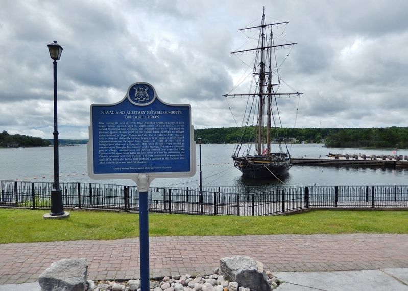 Naval and Military Establishments on Lake Huron Marker image. Click for full size.