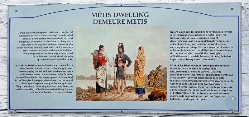 M�tis Dwelling / Demeure M�tis Marker image. Click for full size.