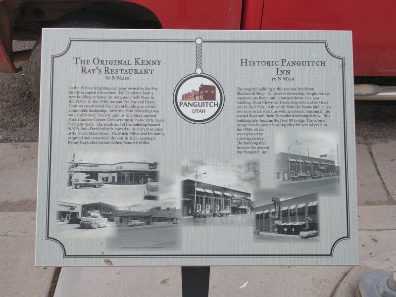 The Original Kenny Ray�s Restaurant / Historic Panguitch Inn Marker image. Click for full size.