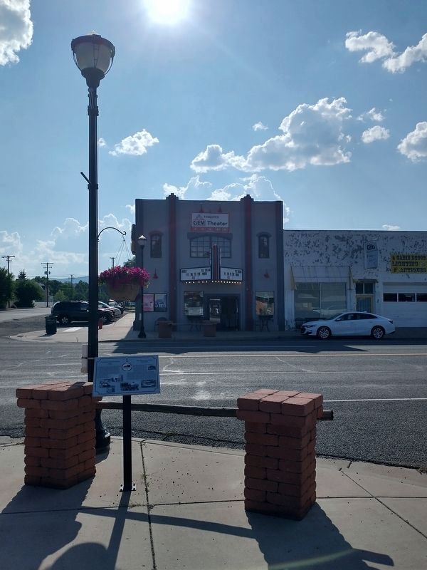 Cowboy�s Smokehouse Caf� / The Historic Gem Theatre Marker image. Click for full size.
