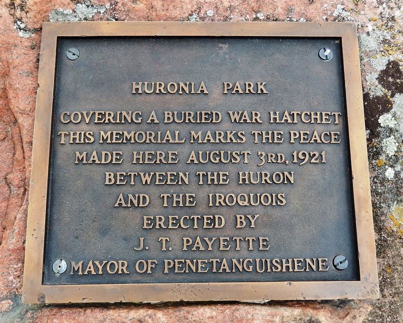 Huronia Park Marker. Click for full size. Huronia Park Marker image. Click for full size.