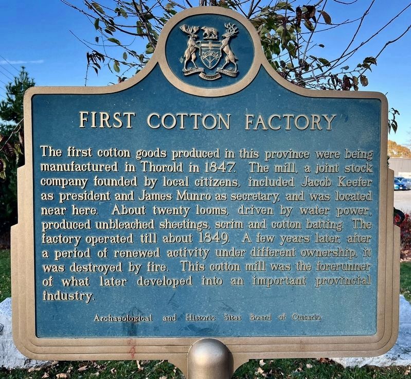 First Cotton Factory Marker image. Click for full size.