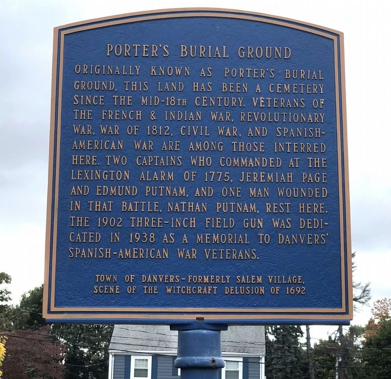 Porter's Burial Ground Marker image. Click for full size.