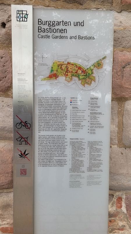 Burggarten und Bastionen / Castle Gardens and Bastions Marker. Click for full size. Burggarten und Bastionen / Castle Gardens and Bastions Marker image. Click for full size.