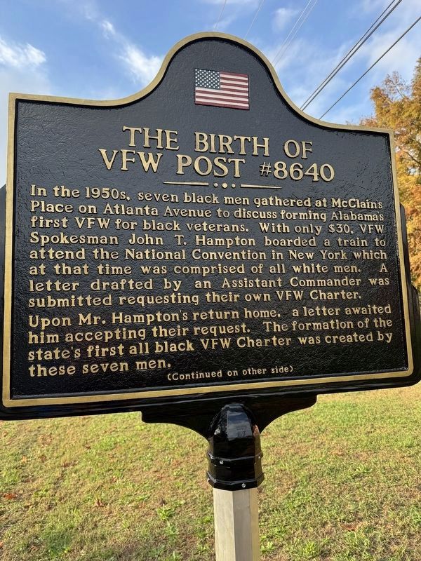 The Birth of VFW Post #8640 Marker. Click for full size. The Birth of VFW Post #8640 Marker image. Click for full size.