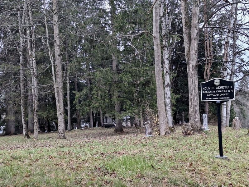 Holmes Cemetery area location Marker. Click for full size. Holmes Cemetery area location Marker image. Click for full size.