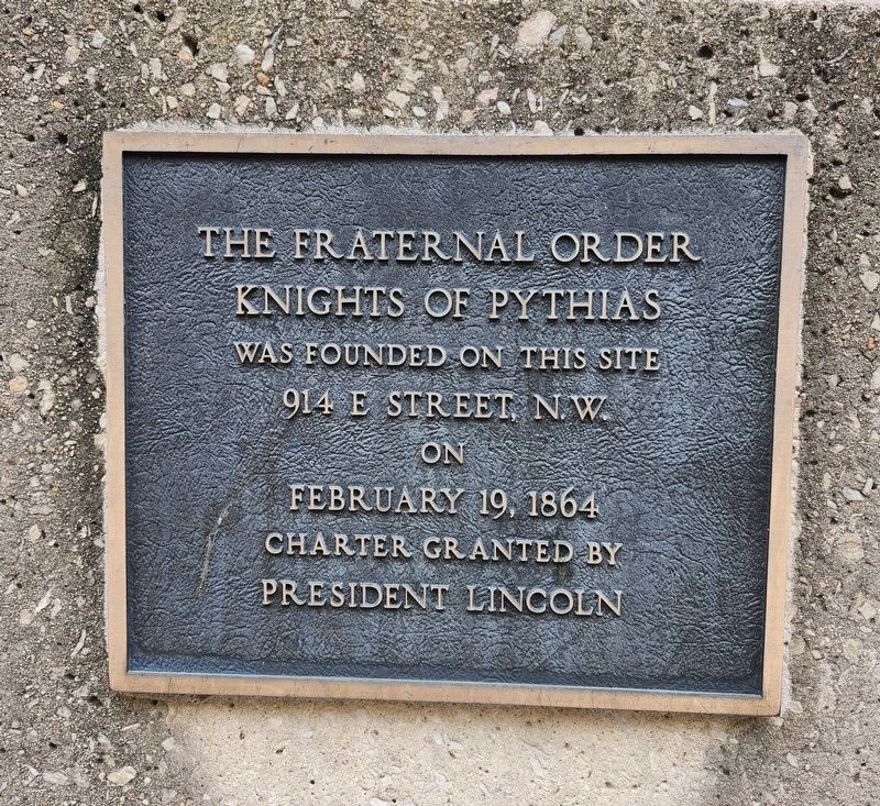 Knights of Pythias Marker. Click for full size. Knights of Pythias Marker image. Click for full size.