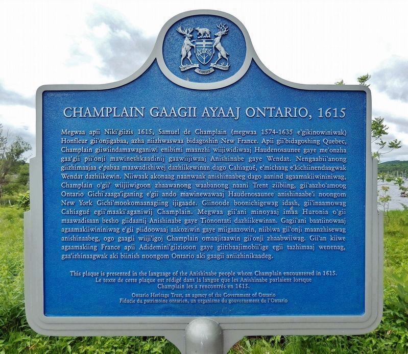 Champlain in Ontario, 1615 � Anishinabe image. Click for full size.
