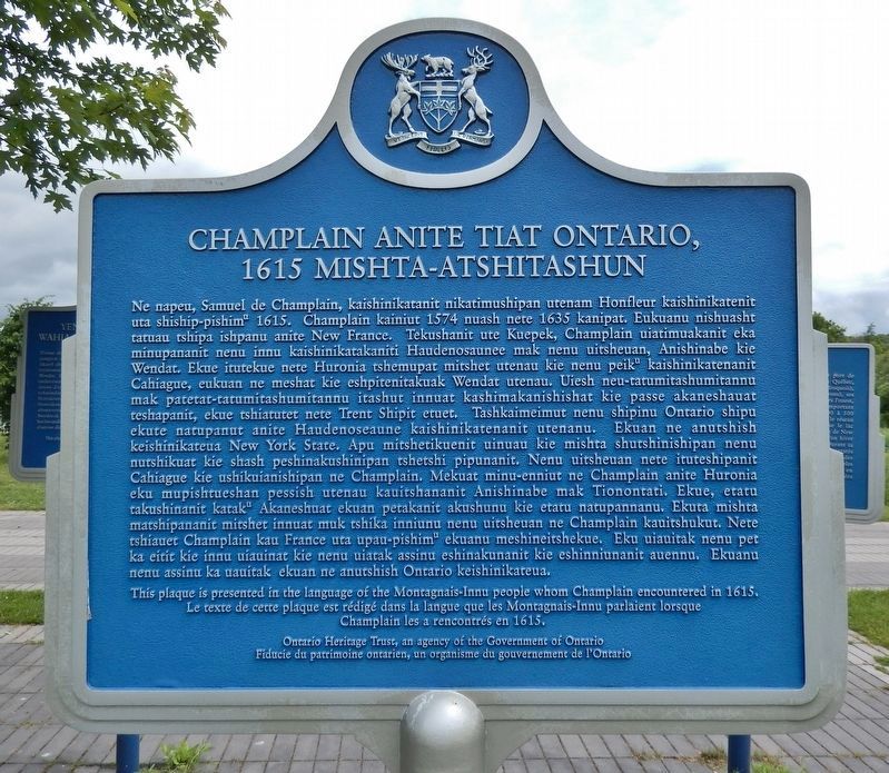 Champlain in Ontario, 1615 � Montagnais-Innu image. Click for full size.