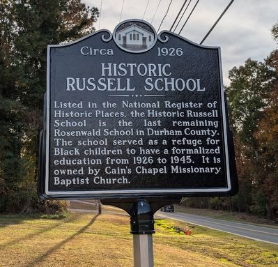Historic Russell School Marker image. Click for full size.