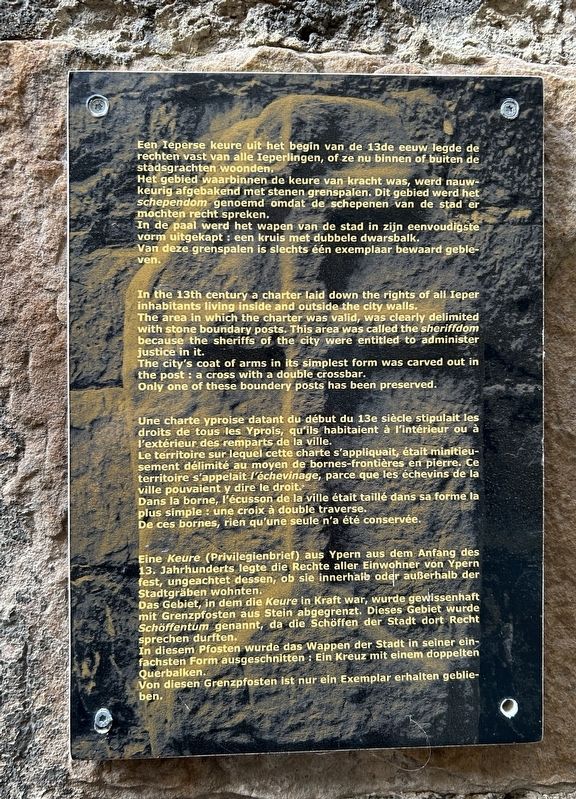 Ypre Charter Stones Marker image. Click for full size.