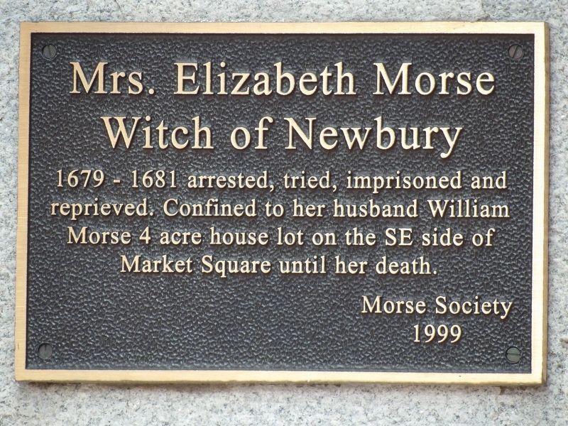 Mrs. Elizabeth Morse Marker. Click for full size. Mrs. Elizabeth Morse Marker image. Click for full size.