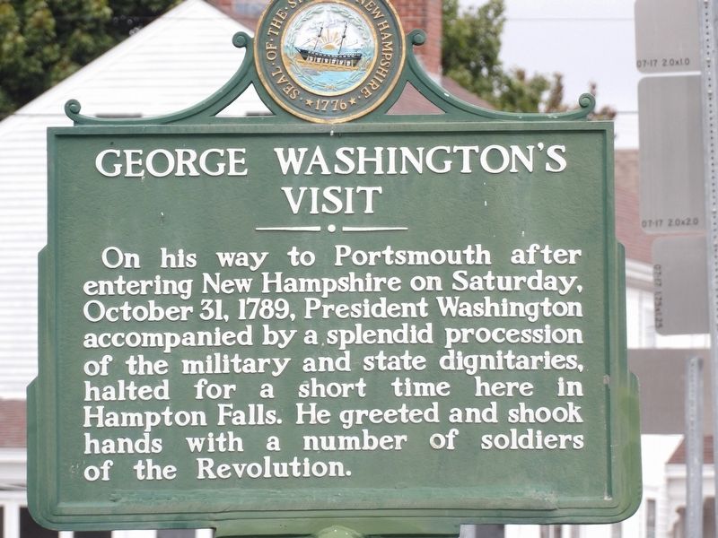 George Washington's Visit Marker image. Click for full size.